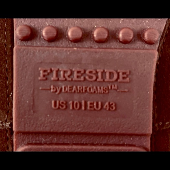 FIRESIDE BY DEARFOAMS Men's Genuine Shearling Moccasin Brown - Size 10 NEW - Picture 8 of 8